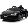 LALAHO Mcchina Elettrica Per Bambini AUDI RS E-tron 12V con Doppi Motori, 3-5km/h Auto Elettrica per Bambini 3-5 Anni, MP3, Sospensioni, Telecomando, Nero