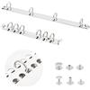 NBEADS 4 Set 2 Stili Kit di Sostituzione Meccanismi Raccoglitori, 6 anello 4 anelli Raccoglitori A Fogli Mobili In Acciaio Al Carbonio Anelli per Libri con Spine A Pettine per A4 e A6 Taccuino