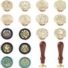 Ychostamp Set di timbri per ceralacca mitica - Timbro sigillato in ottone retrò, timbro per ceralacca rimovibile da 25 mm con 2 manici (Thor, Anubi, Bastet, Medusa, Ade, Chimera, Sirena, Sfinge, Atena, Apollo)