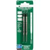 Monteverde - Mine a gel per penne a sfera Parker, in ceramica, senza tappo, 2 pezzi, colore: Nero
