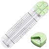 Rdunulioo Taglierina per carta 4 in 1, taglierino per carta regalo, taglierina creativa con funzione pieghevole, taglierina multifunzione per scrapbooking, biglietti e fai da te, con 1 punzone angolare (verde)