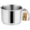 AkitaInk Bollilatte 12 cm in Acciaio Inox, Pentolino per Latte e Salse, Resistente e Pratico per Piccole Preparazioni in Cucina