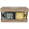 CLEARCO Tazzine da caffè personalizzate in scatola regalo King & Queen
