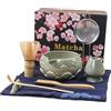 Dazhtu 8 pezzi Matcha Kit, Matcha Set design a fiori di ciliegiocon Frusta Matcha, Ciotola, Cucchiaio, Filtro, Supporto, Kit Matcha completo, Elegante Set per Amanti del Matcha(Verde)