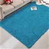 DYINDUN Tappeto Morbido Salotto 80 x 110 cm Antiscivolo Morbido e Soffice Tappeti Soffici Monocromatico per Soggiorno, Camera da Letto, Cucina e Corridoio, Blu