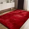 benuta Basic Tappeto salotto Furry - Rosso 160x230 cm - Soffice salotto - Retro antiscivolo - Lavabile - Compatibile con riscaldamento pavimento