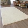 Teppich-Traum Tappeto Shaggy soffice | facile da pulire e resistente | in crema Größe 140x200 cm