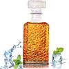 Bunhut Decanter per whisky con tappo geometrico ermetico, decanter per liquori, decanter in vetro, bottiglia diafana per liquore, decanter con coperchio ermetico per whisky, vodka, bourbon, scotch