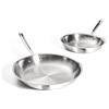 All-Clad, padella in acciaio INOX, a triplo strato, lavabile in lavastoviglie, Acciaio inossidabile, Silver, 10 & 12 Inch Set