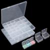 Segbeauty Scatola Porta Oggetti Plastica, 2 Pezzi Portaminuterie Trasparente con 23 Scomparti, Scatole Plastica Organizer per Diamond Art Painting, Scatola Porta Oggetti con Scomparti