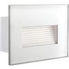 Eurekaled - Segnapasso da incasso LED 3W in vetro - Compatibile con scatola 503 - Bianco, nero - 3000K, 4000K - IP44 (Luce calda 3000K, Bianco)