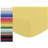 Tata Home Lenzuolo Sotto con Angoli ed Elastici 100% Cotone Misura cm 90x200 Letto Singolo Una Piazza Altezza Materasso cm 30 Colore GIALLO Made in Italy 57 fili al cm2