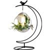 Fosinz - Espositore per ornamenti in ferro, supporto con gancio per appendere sfere di vetro, piante per terrari, ornamento natalizio, decorazione per la casa o per matrimoni
