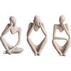 PIGPIGFLY Statue Decorative,Decorazioni per Ufficio,Figure Decorative, Statuette Decorative Casa, Soggiorno Decorativo Moderno da Appoggiare, Scultura Astratta in Poliresina, Idea Regalo(Arenaria)
