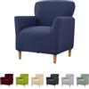 Jinfanshurich Copripoltrona elasticizzato per poltrone, sedie imbottite e poltrone con orecchie, copripoltrona per soggiorno, ufficio, copertura per protezione da macchie e usura (blu navy)
