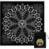 CREATCABIN Tovaglia per Altare Tarocchi Tovaglia Runa Astrologia Borsa per Carte Gotiche Tovaglia Quadrata Divinazione Albero Della Vita Velluto con Sacchetto per Tarocchi Set di Carte Tarocchi 49.5cm