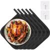 VEGCOO 5 Pezzi Presine da Cucina in Cotone, 20x20 cm Presine da Forno con Gancio per Appendere, Resistenti al Calore, Lavabile In Lavatrice