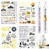 QXRXN Rub On Sticker, tatuaggi a candela Ramadan Eid Mubarak Sticker, Easy Rub Ons, pellicola divertente per Raysin Keraflott, mobili in vetro di legno, Rub-On Transfer Adesivi per candele tatuaggi
