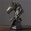 PIGPIGFLY Sculture, Animale Decorativo, Testa di Cavallo,Statue Decorative, Figure Decorative, Statuette Decorative Casa, Soggiorno Decorativo Moderno da Appoggiare, Scultura Astratta in Poliresina（Nero）