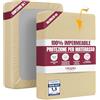 Utopia Bedding Coprimaterasso Singolo Impermeabile 90 x 200 x 30 cm, Certificato OEKO-TEX, Proteggi Materasso, Traspirante, Lavabile, Stile Montato Tutto Intorno Elastico Beige