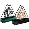 ZLXFT Porta Incenso e Zanzare a Spirale in Metallo, Supporto Bobina Repellente Insetti Interno/Esterno - 2 Pezzi