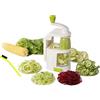 Kwirkythings - Spiralizzatore per verdure con 4 lame, portatile, resistente e resistente, affettatrice a spirale per zucchine e spaghetti per pasti a basso contenuto di carbo/paleo/senza glutine