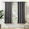 Deconovo Tende Oscuranti per Interni con Anelli - Set di 2 Tende Termiche Isolanti e Anti-Rumore, 140x160 cm (LxA), Ideali per Camera da Letto, Soggiorno e Ufficio, Grigio Chiaro