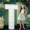 XFNWT 3,3 piedi di altezza, lettere luminose per tendone T, luci bianche fredde per decorazioni in cartone fai-da-te per kit di compleanno, anniversario, laurea, matrimonio, T, 100 cm/40 pollici