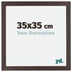 yd. Your Decoration - Cornice 35x35 cm - Quercia Scura - Decorativa Parete in Legno con Vetro in acryl - Antiriflesso - 35x35 Cornice - Mura