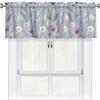 Drekrid Mantovane per finestre, tenda corta e morbida da cucina per cantina, bagno, camera da letto, bar, tasca per bastone, 137 x 46 cm, 1 pannello