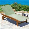 Beautissu Telo Mare XL 70x200cm Marbella - Fodera Lettino Ideale per Sdraio e lettini da Giardino e Spiaggia, Telo Sdraio Antiscivolo, 100% Cotone - Verde Chiaro