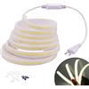 FOLGEMIR COB LED Striscia 5 metro Bianco Freddo 6000K, Nastri LED 220V 230V, illuminazione uniforme super luminosa, impermeabile IP65
