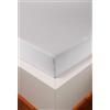 HEFEL Lenzuolo con angoli elasticizzati in jersey, 16 colori, tencel™ e cotone, 3 misure (bianco, 90-120 x 200-220 cm)