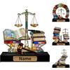 OOEREWGF Personalizzato acrilico cristallo vetro colorato avvocato statuetta scrivania segno decorazione avvocati regalo, nome personalizzato avvocato ornamenti desktop placca decorazione regalo
