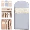 Generic Borsa salvaspazio da appendere, con cerniera a compressione, organizer salvaspazio per riporre vestiti, copertura antipolvere per piumino (blu, XL)