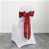 Générique 10 nastri in raso per coprisedia, per matrimoni, banchetti, compleanni, feste, 17 x 275 cm, 27 colori (rosso scuro)