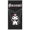 Hello Kitty Friends Kuromi Telo Mare Bambina Ufficiale Sanrio 70x140 cm in Cotone - Morbido e Assorbente, Asciugamano Spiaggia Premium - Idea Regalo Bambina Elegante [25035 Nero Kuromi]