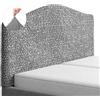 Paulato - Copri Testata Letto Matrimoniale 130-180 cm - Copritestiera Elasticizzata in Microfibra Tinta Unita, Bielastica Antigraffio e Lavabile in Lavatrice, OEKO-TEX, Made in Italy - Senape