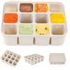 lemgyiamz Contenitori Ermetici per Alimenti, Contenitori Vetro per Alimenti in Silicone, Set Pappa Svezzamento con Scomparti, Schiscetta Pranzo Adatta a Microonde e Congelatore, per Picnic e Feste in Famiglia