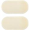 QUARKZMAN 2 Pezzi Fondo Cesto In Legno 15x30cm Ovale Base In Legno Naturale Per Cesto All'Uncinetto Solido Per DIY Materiali Per Intreccio Cesti Decorazione Casa