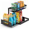 Feyra Organizzatore basso lavello a 2 livelli - Scaffale da cucina in metallo per casa e cucina, stoccaggio e organizzazione, cestini organizzativi con cassetto scorrevole, accessorio da bagno