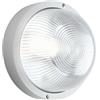 GLOUPIE Plafoniera Da Esterno Rotonda A Parete Helios Bianca IP44 Potenza Massima 60 W, D. 19 x H 9 Cm Con Porta Lampada E27