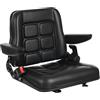 Qussse Seggiolino universale per carrello elevatore, sedile trattore con cintura di sicurezza, sedile regolabile in pelle di PVC, sedile del carrello elevatore fino a 100 kg, sedile