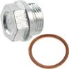 AERZETIX Tappo di scarico della coppa dell'olio M22x1.5 con anello di tenuta compatibile con OEM 16992611/7701042339 / 4403189/9111189