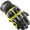Berik Nador Guanti da moto, nero/giallo neon/verde, XL