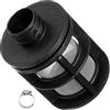 Yearninglife Kit di tubi di aspirazione del filtro dell'aria, 25 mm Filtro di aspirazione con silenziatore con clip per riscaldamento diesel con tubi di aspirazione, filtro silenziatore del filtro dell'aria tubo