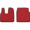 F-CORE Tappetini (autista + passeggero) camion compatibile per MAN TGS TGM TGL 01.13-12.19 L CAB LX CAB ROSSO