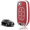 TOOMUME Cover Chiave TPU, Custodia Chiave Adatto per Renault Kangoo 3 Twingo 3 Megane 4 Trafic 4 Clio 5 Captur Dacia Sandero Stepway Duster, Copri Chiavi Guscio Chiave Auto Telecomando - Flip Key