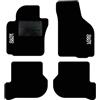 QUEMAR Tappetini Auto per Golf V e VI 2003-2012, Bordo Nero, 2 Ricami | Kit Tappeti Moquette e Gomma su Misura / Set 2 Anteriori + 2 Posteriori / Ricami e Colori Personalizzati / Antiscivolo
