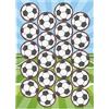 Dekora - Decorazione Commestibile per Torte di Compleanno per Bambini con Raffigurazione Palloni da Calcio - 3,4 cm